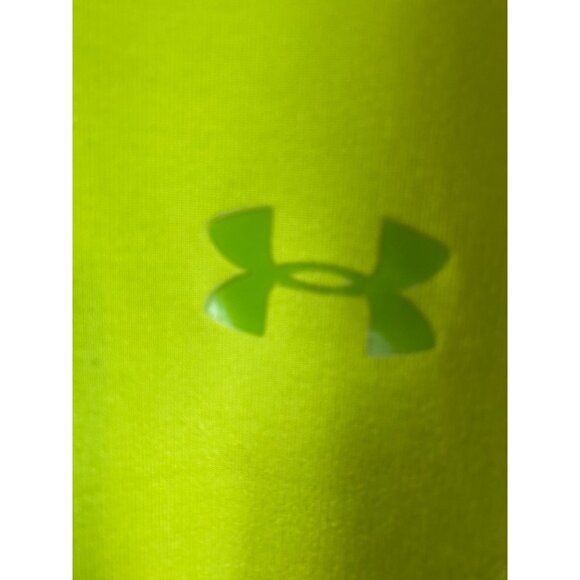 Under Armour Women's Size S Md Fitted Coldgear Lime Green Long Sleeve Pullover - Picture 4 of 5